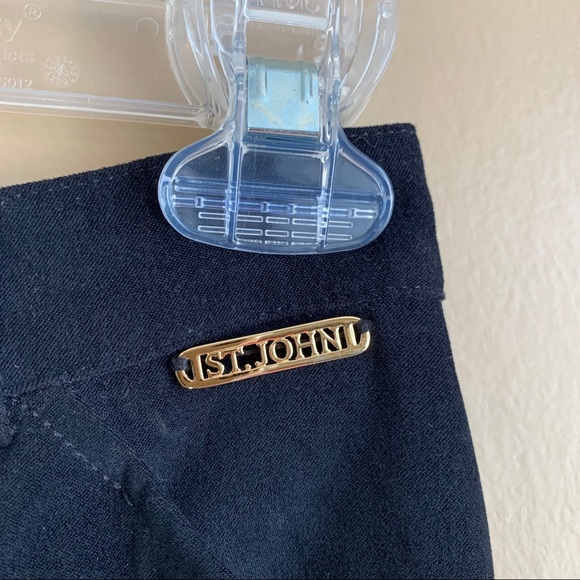 ST. JOHN faux suede trousers high waisted straight - Picture 5 of 8